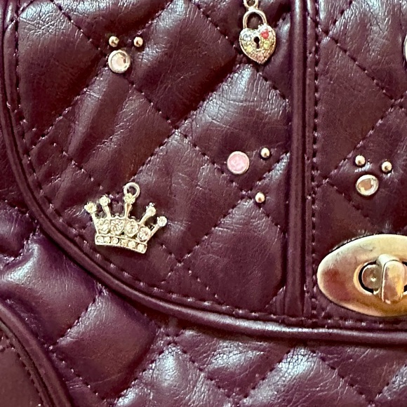 Vintage 2000s y2k plum vegan leather shoulder bag from Nordstrom - Picture 2 of 5